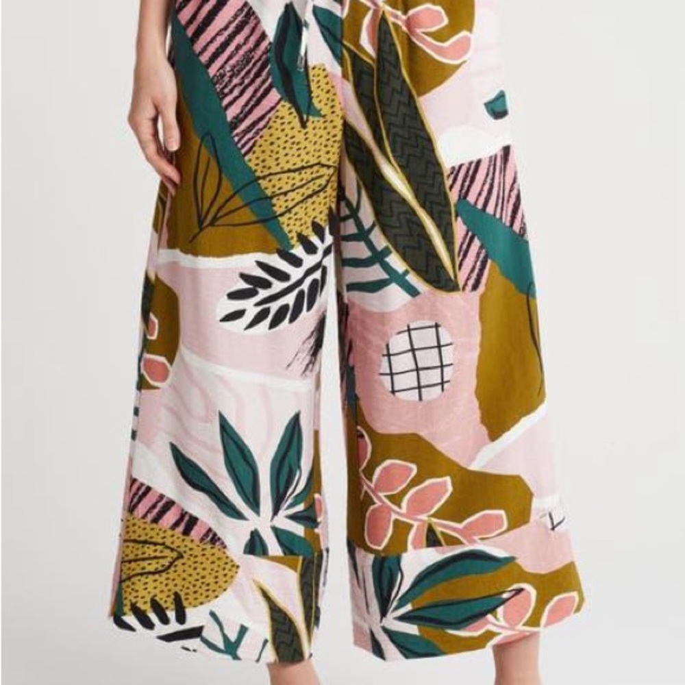 Adrianna Papell Wide-leg Multicolor Patterned Women's Pants